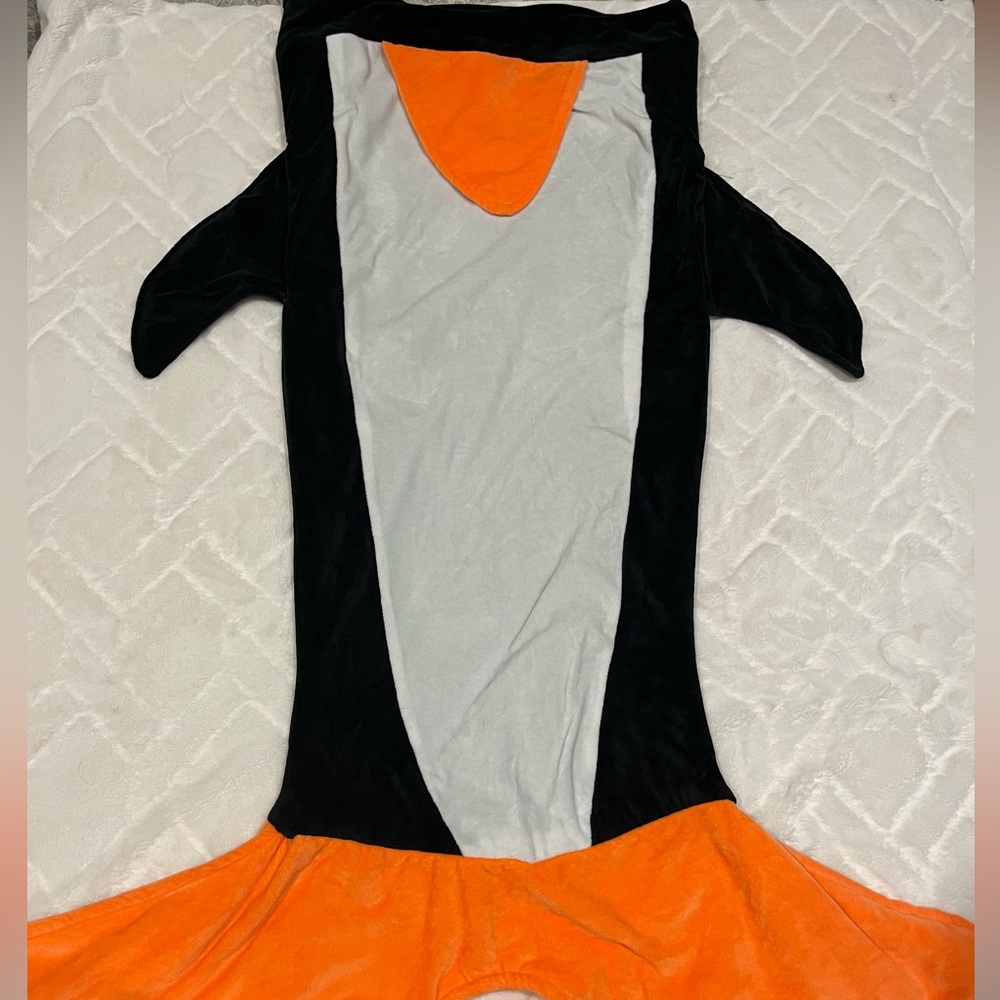 Kids/Teen Penguin Black Velvettty Soft Sleep Sack 3 ft. 10 inches long